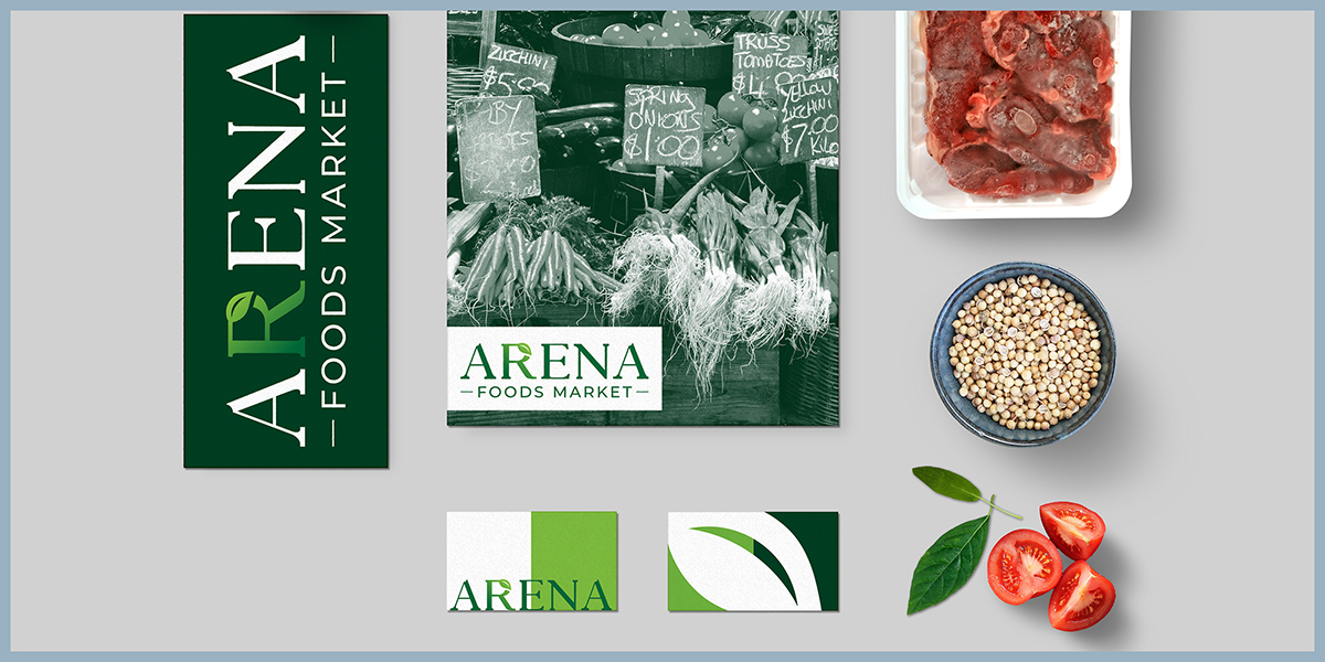 brand identity, arena foods market,